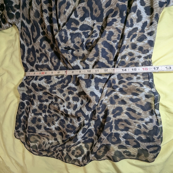 Leopard Print Sheer Blouse - Picture 9 of 12